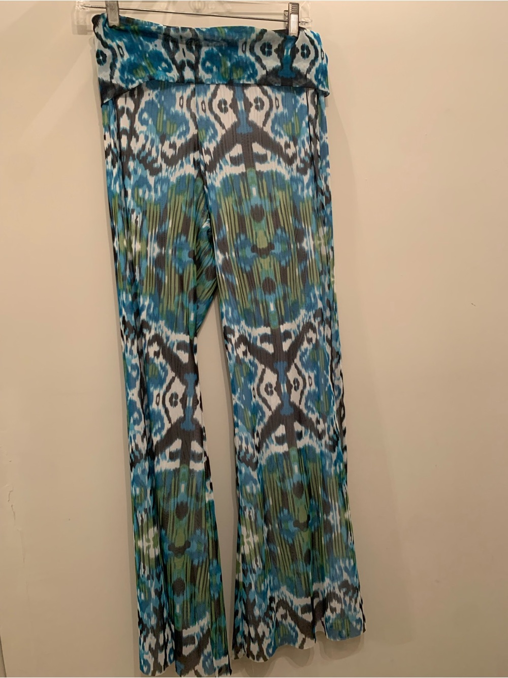 NWT! CYNTHIA ROWLEY FOLD-OVER, WIDE LEG PALAZZO PANTS.